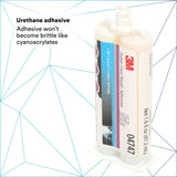 3M 04747 Super-Fast Repair Adhesive, Two-Component Semi-Rigid Urethane, Amber, 47.3 mL/1.6 fl oz Cartridge (7100006276) (6 Pack) - 7