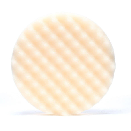 3M Perfect-It Hookit Foam Compounding Pad, Hook and Loop, Waffle, White, 8 in (05737) (7100008771) (6 Pack)