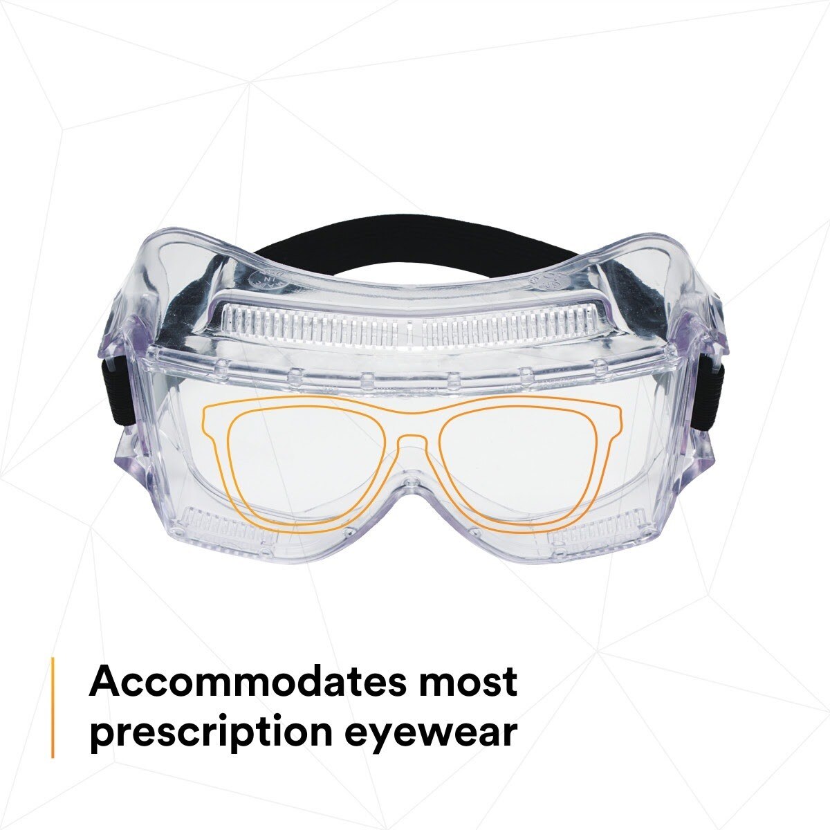 3M 40301-00000-10 Centurion Impact Safety Goggles 452AF, Clear Anti-Fog Lens (7100009575) (10 Pack) - 7
