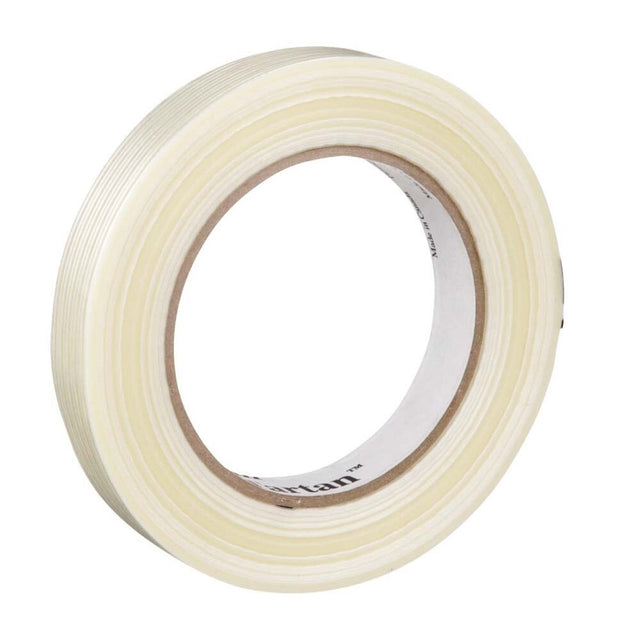 3M 8934 Tartan Filament Tape , Clear, 12 mm x 55 m, 4 mil, Model Number: -12MMX55M (7100009809) (72 Pack)