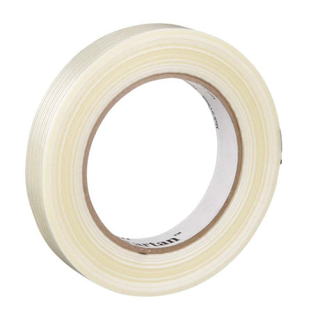 3M 7100009809 Tartan Filament Tape 8934, Clear, 12 mm x 55 m, 4 mil, Model Number: 8934-12MMX55M (72 Pack)
