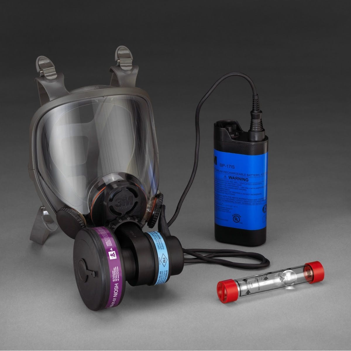 3M 6900PF Powerflow Face-Mounted PAPR Kit, Large, Gray (7100010156)