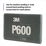 3M 270J 34339 Hookit Flexible Abrasive Sheet, P600, 5.5 in x 6.8 in (7100010566) (125 Pack) - 9