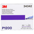 3M 270J 34342 Hookit Flexible Abrasive Sheet, P1200, 5.5 in x 6.8 in (7100010568) (125 Pack)