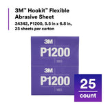3M 270J 34342 Hookit Flexible Abrasive Sheet, P1200, 5.5 in x 6.8 in (7100010568) (125 Pack) - 8