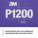 3M 270J 34342 Hookit Flexible Abrasive Sheet, P1200, 5.5 in x 6.8 in (7100010568) (125 Pack) - 9