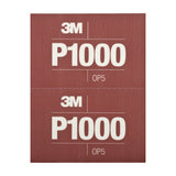 3M 270J 34341 Hookit Flexible Abrasive Sheet, P1000, 5.5 in x 6.8 in (7100010569) (125 Pack) - 6