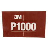 3M 270J 34341 Hookit Flexible Abrasive Sheet, P1000, 5.5 in x 6.8 in (7100010569) (125 Pack) - 7