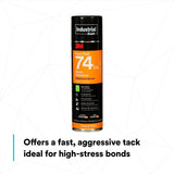 3M 74 Foam Fast CA Spray Adhesive, Low VOC <25%, Orange, 24 fl oz (Net Wt 19 oz) (74) (7100014104) (12 Pack) - 4