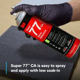 3M 77CA Multipurpose Spray Adhesive Clear Low VOC 25 Percent 24 fl oz Net Wt 18 oz (7100014109) (12 Pack) - 10