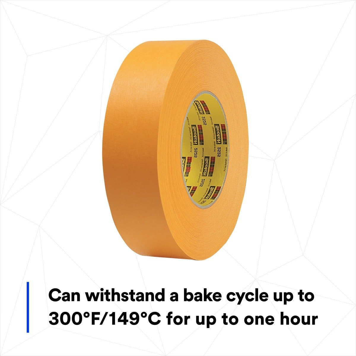 3M 2525 Performance Flatback Tape, Orange, 24 mm x 55 m, 9.5 mil (7100016326) (36 Pack) - 9