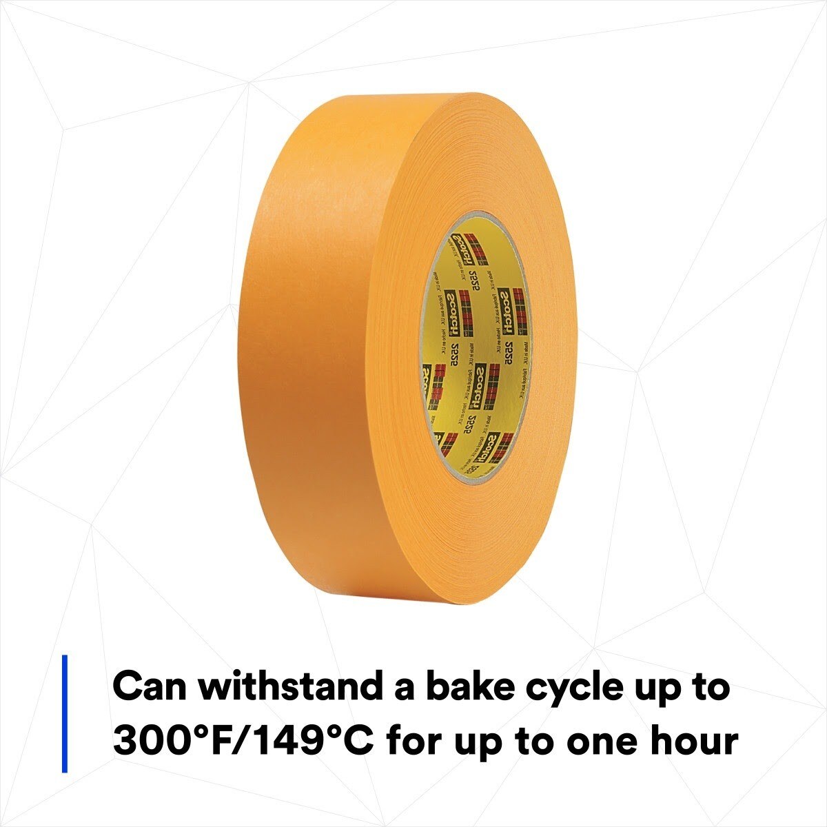 3M 2525 Performance Flatback Tape, Orange, 24 mm x 55 m, 9.5 mil (7100016326) (36 Pack) - 9