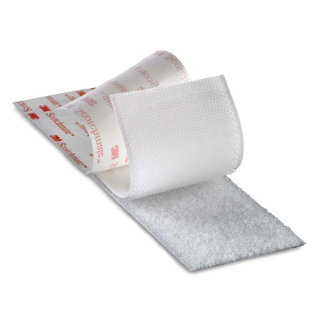 3M 7100016735 Hook Fastener SJ3526N White with High Performance Rubber Adhesive, 3/4 in x 50 yd