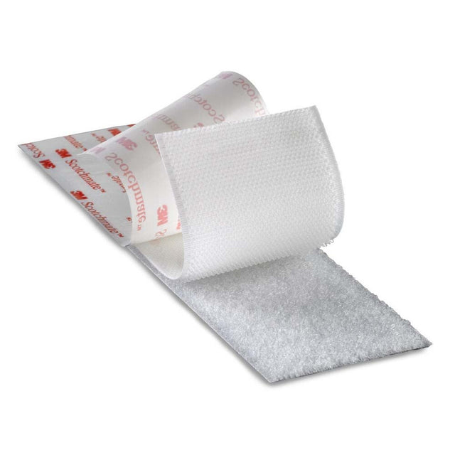 3M 7100016735 Hook Fastener SJ3526N White with High Performance Rubber Adhesive, 3/4 in x 50 yd