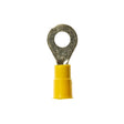 3M MV10-14R/SX Vinyl Insulated Brazed Seam Ring Tongue Terminal, Yellow, 12 to 10 AWG, 600V (7100017418) (50 Pack)