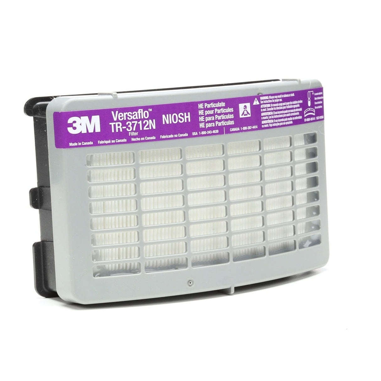 3M TR-3712N-5 Versaflo HE Particulate Filter for TR-300 Series PAPR, Gray (56313) (7100018971) (5 Pack) - 2