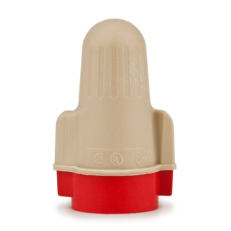 3M T/R+JUG Wire Connector, Tan/Red, Twist-On, 22-8 AWG, 600V, UL Listed, CSA Certified, Jug (7100019140) (6000 Pack)
