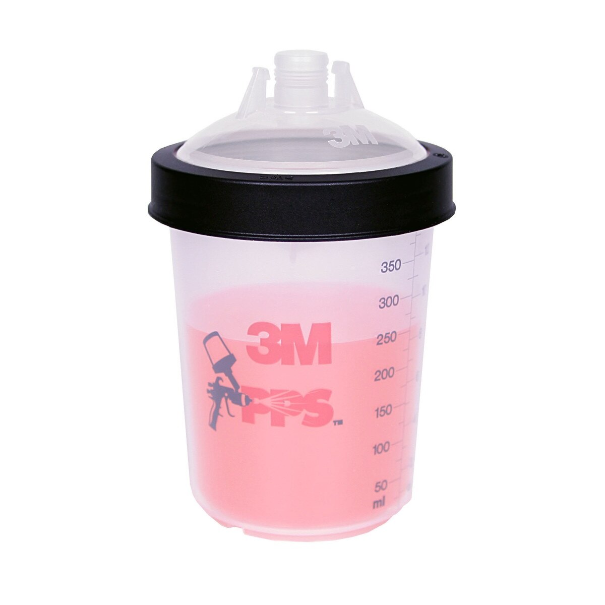 3M 16112 PPS Paint Spray Gun Cup Lid and Liner Kit, Midi, 13.5 fl oz, 200 Micron Filter (7100020094) - 5