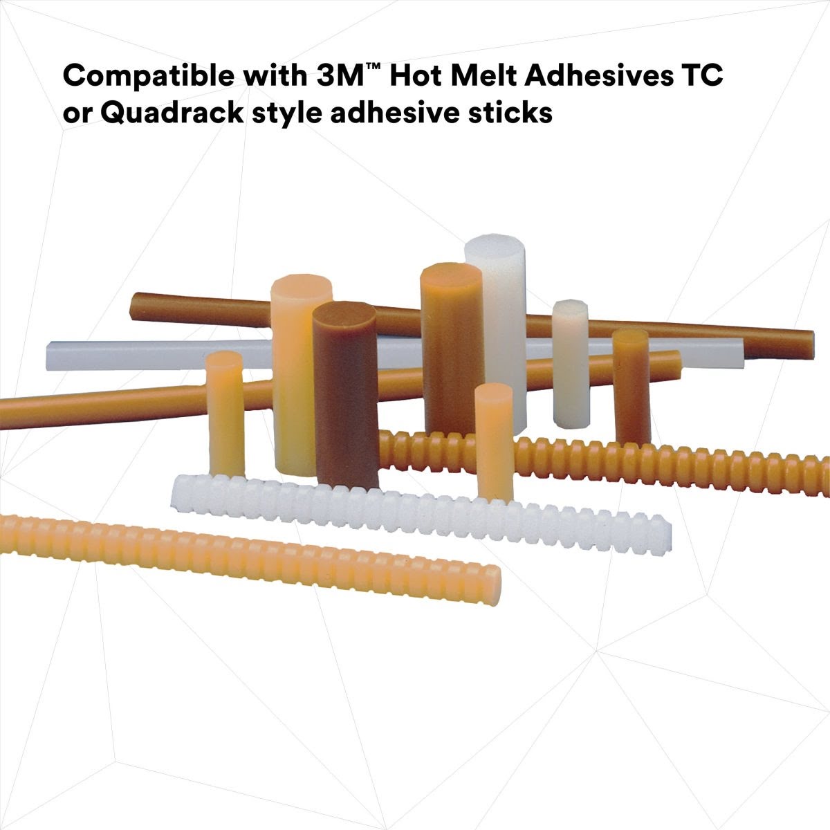 3M 3792 Q 3792 AE Hot Melt Adhesive, Clear, 1/2 in x 12 in, 11 lb Case (7100020335) (11 Pack) - 10