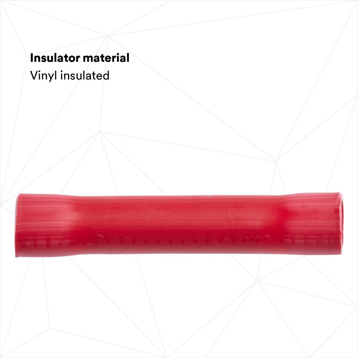 3M MVU18BCX Butt Connector, Vinyl Insulated, Red, 22-18 AWG, 1 in (7100021008) (500 Pack) - 3