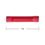 3M MVU18BCX Butt Connector, Vinyl Insulated, Red, 22-18 AWG, 1 in (7100021008) (500 Pack) - 7