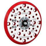 3M 20465 Xtract Hookit Low Profile Back-up Pad 861 Plus, Red Foam, 6 in, 53 Holes, 5/16-24 EXT (7100022038) (10 Pack) - 2