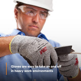 3M CGXL-CR Comfort Grip Cut Resistant Work Gloves, ANSI Cut Level 3, Nitrile Foam Coated, Gray, Size X-Large (7100023131) (1 Pair) (6 Pack) - 9