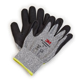 3M CGM-CR Comfort Grip Cut Resistant Nitrile Gloves, ANSI 3, Medium, Gray, Knit Cuff, Washable (7100023132) (1 Pair) (6 Pack)