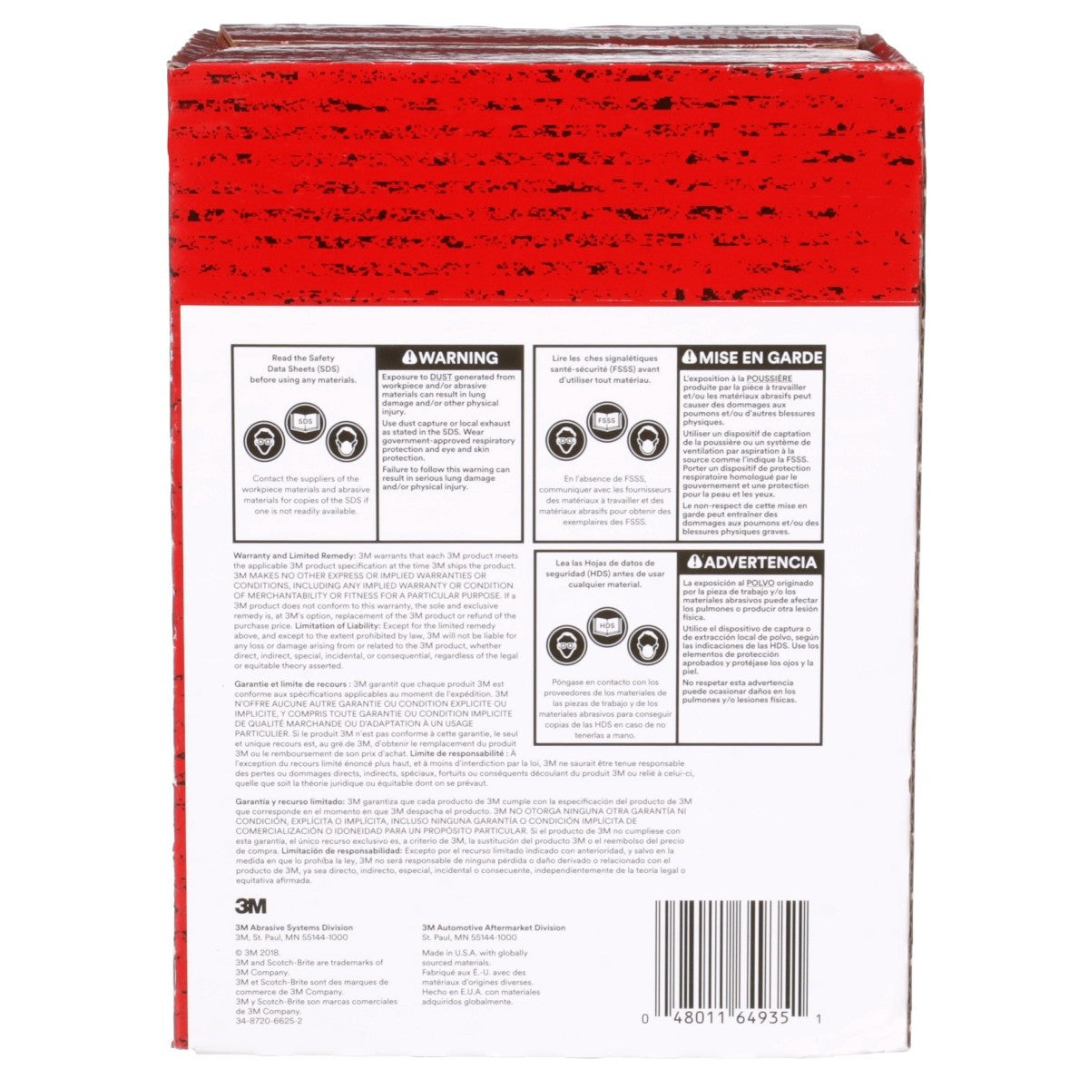 3M PO-HP 7448 Scotch-Brite Hand Pad, SiC Ultra Fine, Gray, 6 in x 9 in (7100023340) (20 Pack) - 7