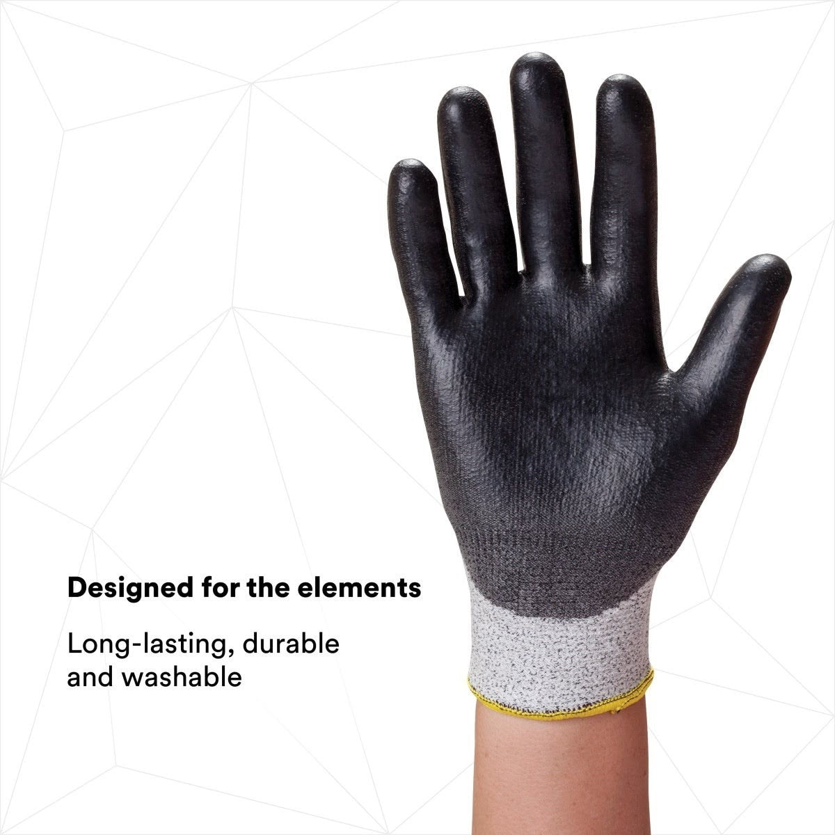 3M CGL-CR Comfort Grip Cut Resistant Work Gloves, ANSI 3, Gray, Large, Nitrile Foam Coated, Washable, Knit Wrist Cuff (7100023421) (1 Pair) (6 Pack) - 4