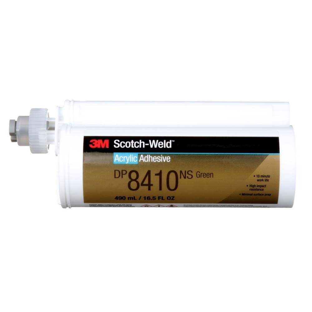 3M 8410NS DP8410NS Scotch-Weld Acrylic Adhesive DP Green Duo-Pak (7100024045) (6 Pack) - 2