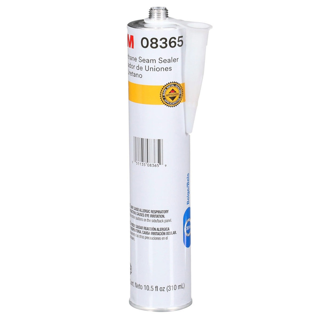 3M 08365 Urethane Seam Sealer Beige 310 mL Cartridge 10.5 fl oz Paintable in 30-45 Minutes (08365) (7100024963) (12 Pack) - 3