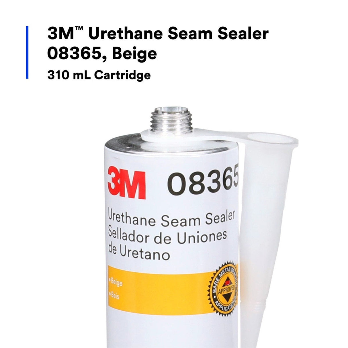 3M 08365 Urethane Seam Sealer Beige 310 mL Cartridge 10.5 fl oz Paintable in 30-45 Minutes (08365) (7100024963) (12 Pack) - 5