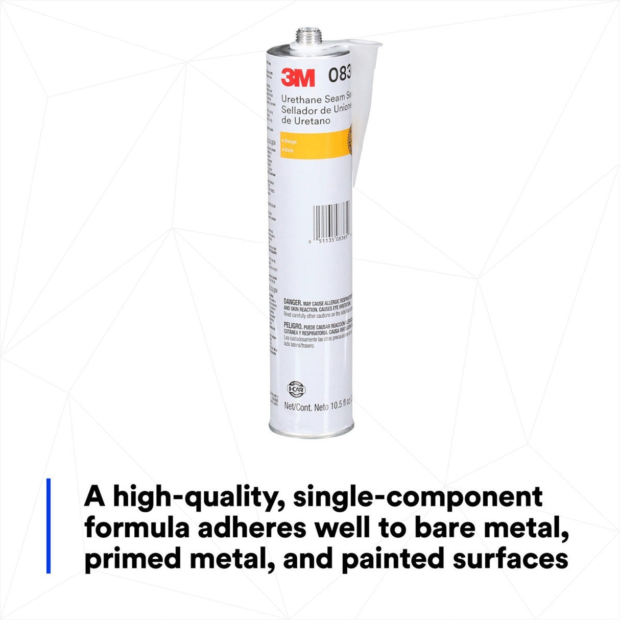 3M 08365 Urethane Seam Sealer Beige 310 mL Cartridge 10.5 fl oz Paintable in 30-45 Minutes (08365) (7100024963) (12 Pack) - 6