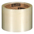 3M 371 Scotch Box Sealing Tape, Industrial Grade Polypropylene, Synthetic Rubber Adhesive, Clear, 72 mm x 50 m (7100026602) (96 Pack)