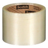 3M 371 Scotch Box Sealing Tape, Industrial Grade Polypropylene, Synthetic Rubber Adhesive, Clear, 72 mm x 50 m (7100026602) (96 Pack)