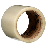 3M 371 Scotch Box Sealing Tape, Industrial Grade Polypropylene, Synthetic Rubber Adhesive, Clear, 72 mm x 50 m (7100026602) (96 Pack) - 3