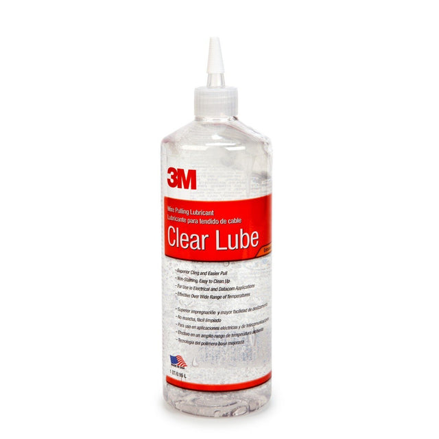 3M Clear Wire Pulling Lubricant Gel, Slow Drying, Clear Colorless, 1 qt (WLC-QT) (7100027021) (12 Pack)
