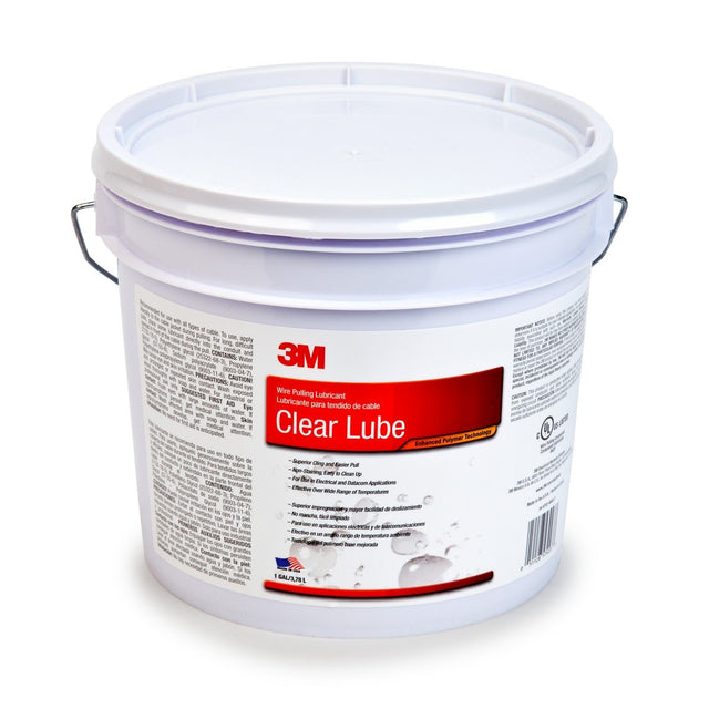 3M Clear Wire Pulling Lubricant Gel, Transparent, 1 gal Drum (WLC-1) (7100027865) (4 Pack)