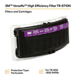 3M 7100028247 Versaflo High Efficiency Filter TR-6710N-5 / 37357(AAD), for TR-600 PAPR (5 Pack) - 7
