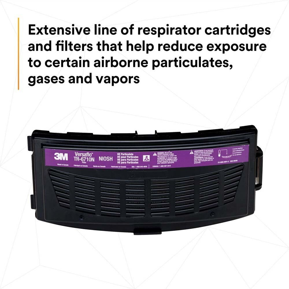 3M 7100028247 Versaflo High Efficiency Filter TR-6710N-5 / 37357(AAD), for TR-600 PAPR (5 Pack) - 8