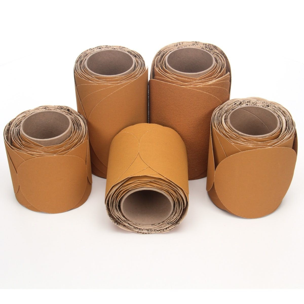 3M 363I Stikit Paper Disc Roll, PSA, Aluminum Oxide 60 Grit, F Weight, Gold, 8 in, Die 800L (7100028467) (4 Pack) - 2
