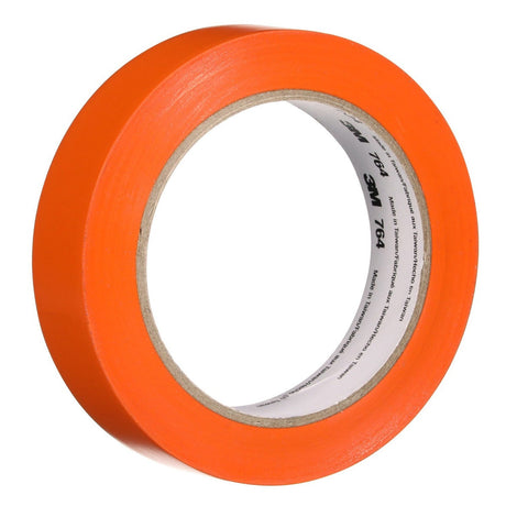 3M 764 General Purpose Vinyl Tape Orange 1 in x 36 yd 5 mil Light Traffic Floor Marking and Color Coding (43437) (7100028734) (36 Pack)
