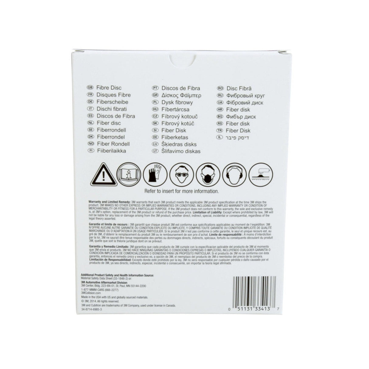 3M 786C 33413 Cubitron II Abrasive Fibre Disc, 5 in x 7/8 in, 36+ Grit, Purple (7100033183) (25 Pack) - 10