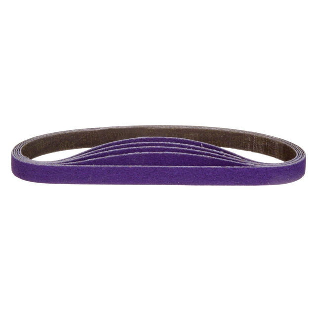 3M 786F 33445 Cubitron II File Belt, 60+ Grit, Purple, 1/2 in x 18 in, Spot Weld Removal (7100033185) (50 Pack)