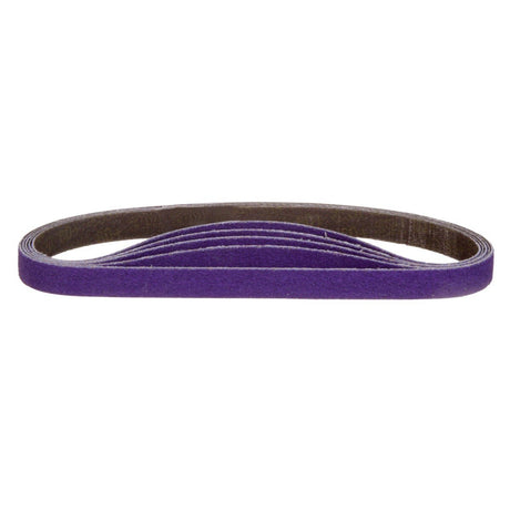 3M 786F 33445 Cubitron II File Belt, 60+ Grit, Purple, 1/2 in x 18 in, Spot Weld Removal (7100033185) (10 Pack)