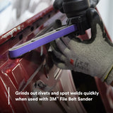 3M 33446 Cubitron II File Belt, 80+ Grit, Purple, 1/2 in x 18 in, Spot Weld Removal (7100033186) (50 Pack) - 6