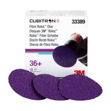 3M 786C 33389 Cubitron II Roloc Fibre Disc, Purple, 3 in, 36+ Grit (7100033190) (90 Pack) - 7