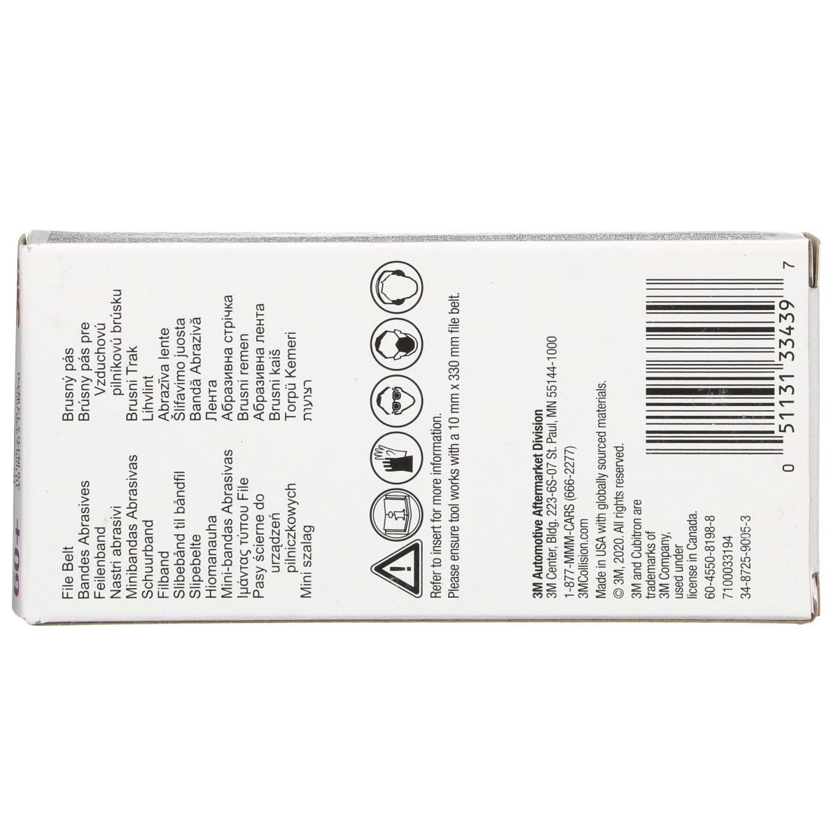 3M 786F 33439 Cubitron II File Belt, 60+ Grit, Purple, 3/8 in x 13 in, Spot Weld Removal (7100033194) (10 Pack) - 9