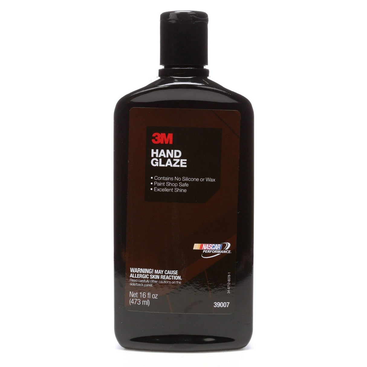 3M Hand Glaze, Liquid, Orange, 16 fl oz 473 mL, for Automotive Paint (39007) (7100033289) (Case of 6) (6 Pack)